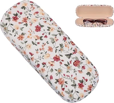 1 stuk-Brillenkoker-brillenkoker hard case-brillenkoker dames-brillenetui- brillenkoker bloemen-brillenkoker groot-brillenkoker Stof-Zonnebrilhouder-Universeel -Stevig - Handzaam-reisbrillenkoker-voor brillen op sterkte en zonnebrillen