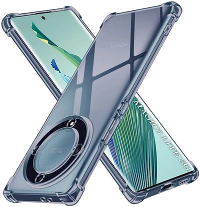 Hoesje geschikt voor HONOR Magic5 Lite - Techsuit Shockproof Silicone Back Cover - Zwart