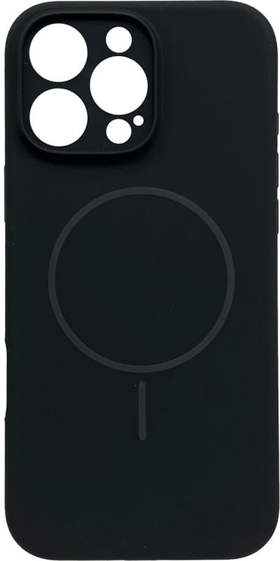 Casemania Hoesje Geschikt voor Apple iPhone 16 Pro Max - Zwart - Zachte Liquid Siliconen Back Cover Case - Geschikt voor MagSafe - Zeer Sterke Magneet - Telefoon hoes met Camera Bescherming