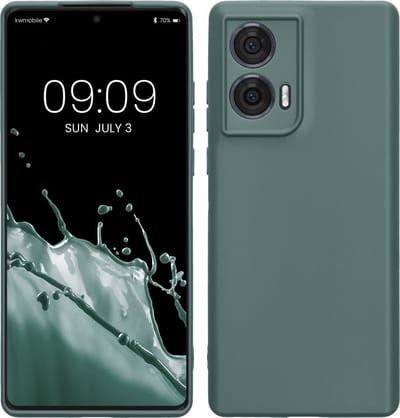 kwmobile telefoonhoesje geschikt voor Motorola Edge 50 Fusion - Hoesje voor smartphone - Precisie camera uitsnede - In blauwgroen