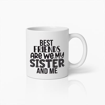 Beste Vrienden Zijn Wij Mijn Zus en Ik Mok 330ml – Leuke Koffiebeker – Cadeau voor Zus en Beste Vriendin