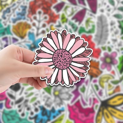 New Age Devi - 50 Bloemen Stickers | Bullet Journal | Laptop & Scrapbook Accessoires | Waterbestendig | Voor Volwassenen | Planten, Bloemetjes & Bladeren