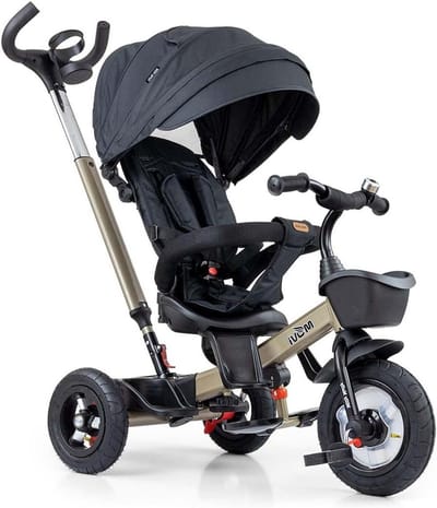 Driewieler Movi - Loopfiets Kinderen - Buiten Spelen - Draaibare Zitting 360 - 112 x 53 x 96 cm - Grijs