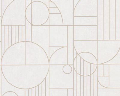 ART DECO TEGEL BEHANG | Gemarmerd Design - wit goud licht grijs - A.S. Création My Home My Spa