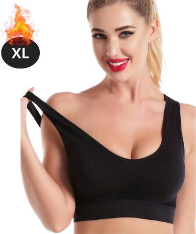 Bovista BH Zonder Beugel - Zonder Bandjes - Push-up Bh's - Comfort Beha - Gemengd - Zwart - Maat XL