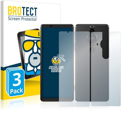 BROTECT - Screenprotector voor Sony Xperia Pro-I (Voor+Achter) - Folie Beschermfolie Beschermglas matte 3 Stuks