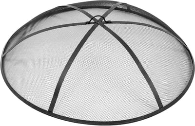 Vuurkorf Afdekking - Buiten Scherm - Veilig Vuur - Versterkt Staal - 36 Inch - Zwart