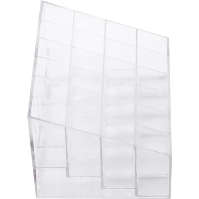 Organisateur Transparent à 24 Compartiments pour Rouge à Lèvres Support d'Exposition Boîte de Rangement pour Maquillage et Vernis à Ongles