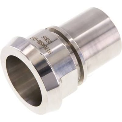 Din 11851 Melkkoppeling 56mm Laspuntstuk 1 1/2" (38mm) Slangpilaar RVS Veiligheidskraag