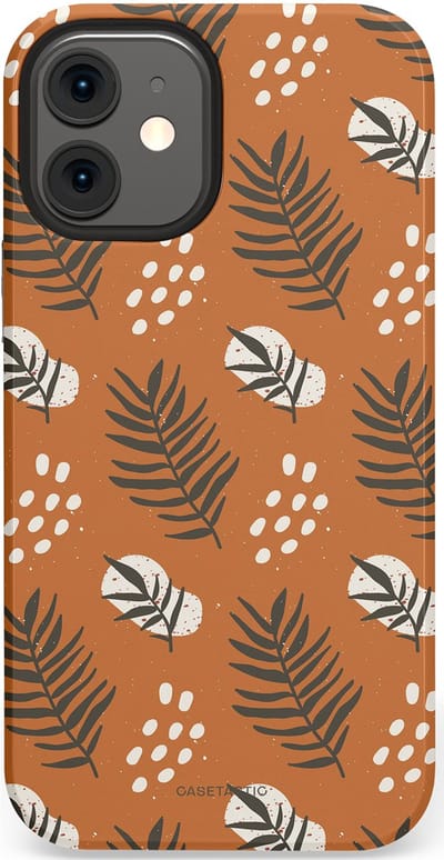 Casetastic Hoesje Geschikt voor Apple iPhone 12 Mini - Stijlvolle Beschermende Duo-layer Case - Rustiek ritme