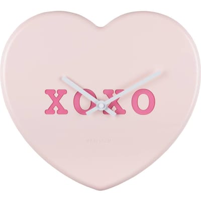 Karlsson Wandklok Heart Candy - Roze - 30x6.2x27cm - Wandklok Scandinavisch