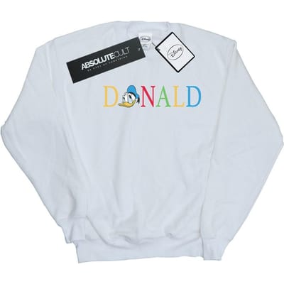 Disney Dames/Dames Donald Duck Letters Sweatshirt (Wit)