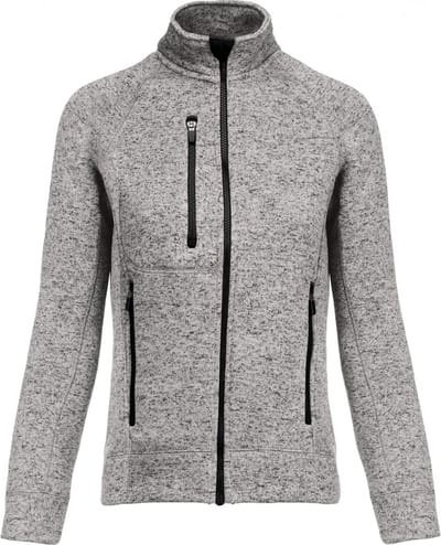 Kariban Heather damesvest met rits K9107 - Light Grey Melange - XXL