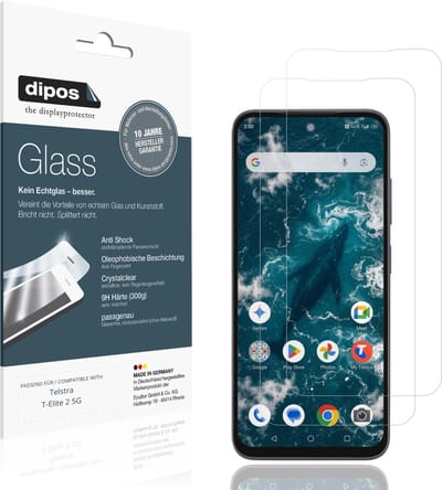 dipos – 2x Pantserfolie geschikt voor Telstra T-Elite 2 5G | 9H Screenprotector