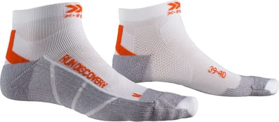 X-BIONIC 4.0 Hardloopsokken voor heren - Geavanceerde achillespeesbescherming, verbeterd klimaatregelingssysteem en aangepaste pasvorm voor optimaal comfort - Wit/Grijs, 45-47
