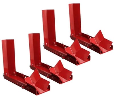 Motorwip Set - Voorwielklem Motor - Motor Transport - Verstelbaar Ontwerp - 4 Stuks - Rood