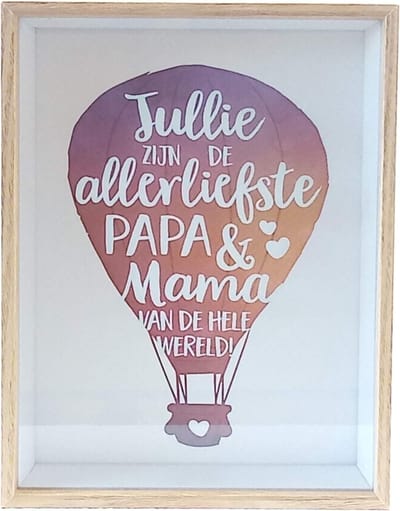 Wonderful Deco decoratie venster "Papa & Mama"