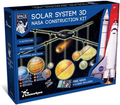 Science4you Zonnestelsel 3D Glow in the Dark - Maak je eigen Zonnestelsel, Schilder alle Planeten en Beleef een NASA Ruimtelijke Kunst ervaring met deze Modelbouwset NASA voor Kinderen 8 9 10+