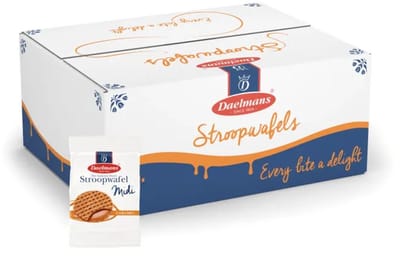 Daelmans Midi Stroopwafels – 150 Stuks Individueel Verpakt – 6 cm diameter