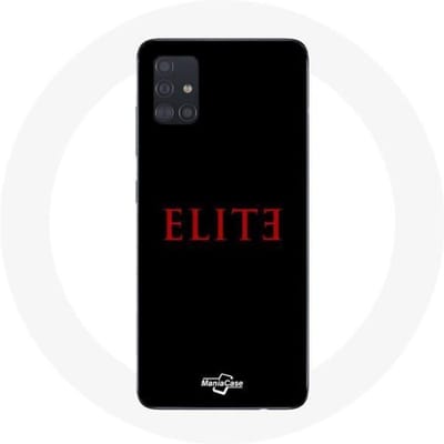 Coque pour Samsung Galaxy A71 Elite Saison 5 Logo Rouge Fond Noir