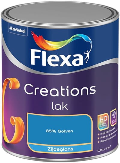 Flexa - Creations Lak Zijdeglans - 85% Golven - Mengverf - 750 Ml