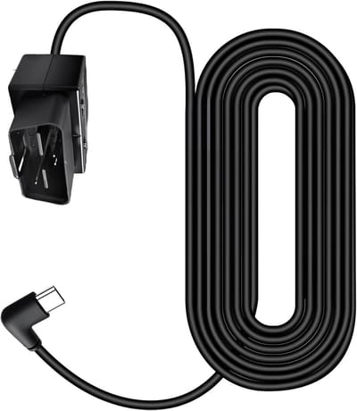 Dashcam Hardwire Kit - OBD Kabelset - Parkeerbewaking Auto - Verstelbare Spanning - 1 cm - Zwart