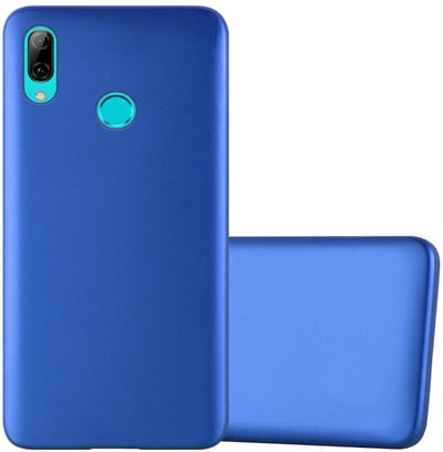 Cadorabo Hoesje geschikt voor Honor 10 LITE / Huawei P SMART 2019 in METAAL BLAUW - Beschermhoes gemaakt van flexibel TPU silicone Case Cover