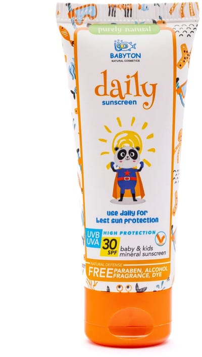 BABYTON - Natuurlijke zonnecrème - Zonnebrandcrème Baby en Kind - SPF30 - 50ml - Tube