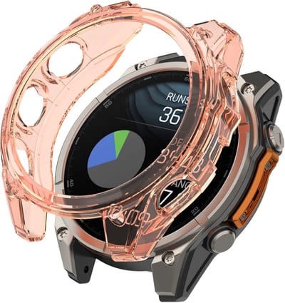 Stravo Soft Case Sport Hoesje voor Garmin Fenix 8S (43MM) / Fenix 8S Solar (43MM) – TPU Materiaal Bescherming – TPU Case Protectie en Beschermhoes voor Garmin Smartwatches (Oranje)