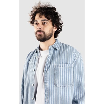 Redefined Rebel RRLuca Denim Boxy Fit Shirt blauw