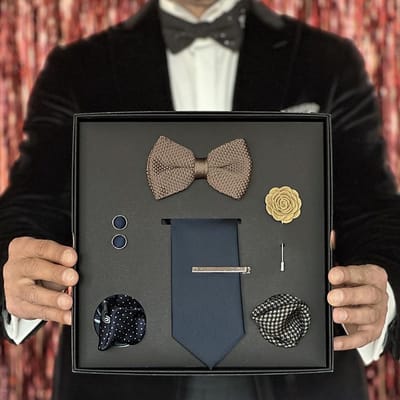 We Love Ties - Giftsets - Giftset Perfectly You - blauw / beige