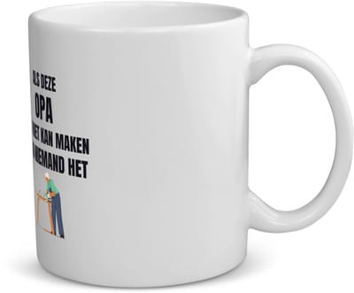 Akyol - als deze opa het niet kan maken dan kan niemand het koffiemok - theemok - Opa - cadeau opa - cadeau - verjaardag opa - 350 ML inhoud