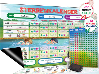 Brute Strength - Magnetisch Beloningssysteem (52) - A3 - Beloningskalender - Planborden - Weekplanner kind - Zindelijkheidstraining - Dagplanner