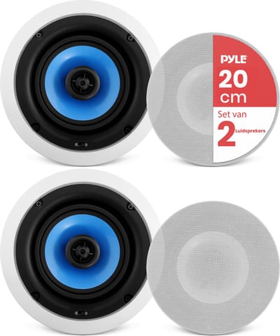 Pyle Luidsprekers – Plafondluidsprekers – Plafondspeakers- Inbouwluidsprekers voor Thuis - 2-Wege Speakers - Wandmontage Luidsprekers - 300 Watt- Voor Thuisbioscoop Entertainment