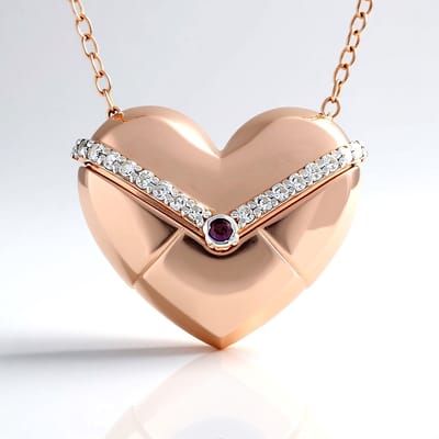 Cavill - Zilveren Halsketting 925 Sterling met Ronde Amethist 0.027 ct en 18 Zirkonen 0.324 ct - Verstelbare Ketting 50 cm - Elegant Paars Sieraad