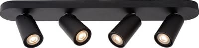 Lucide XYRUS - Plafondspot (Plafondlamp) - LED Dim to warm - GU10 - 4x5W 2200K/3000K - Zwart