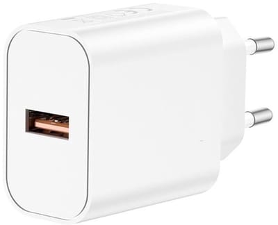 OneOne 18W snellader met USB A poort. Witte Quick Charge lader. Oplader adapter past op Huawei MatePad 11, MatePad 5G, Nova 5i Pro, 5T, 5z, P smart 2021, P20, P20 Pro, P30, P40, Y7a, Y9a