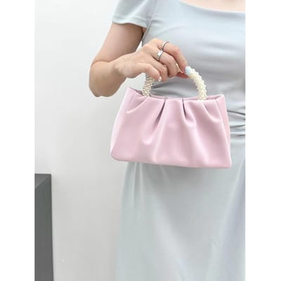Gevouwen Wolk Tas Niche Design Crossbody Mini Tas Feeëntas Parel Handtas white