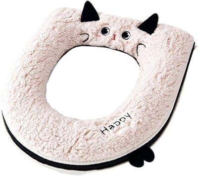 Toiletstoelhoes - Warm toiletkussen - Comfortabel zitten - Zacht en huidvriendelijk - 43 x 36 cm - Paars