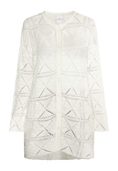 IZIA Longcardigan Dames wolwit