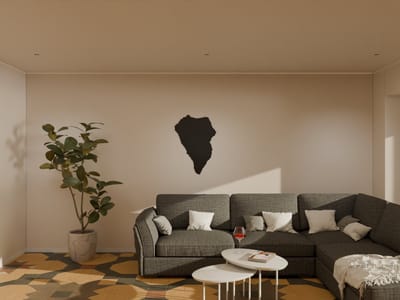 Houten wanddecoratie - Wooden wall decoration | Landkaart La Palma 28 x 40cm Country map La Palma | Zwart - Black | Muurdecoratie - Wall art - Wandfiguur La Palma - Echt Hout - Real Wood