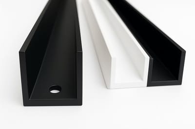 Aluminium U-profiel - Metaalprofiel Hoekprofiel - Bouw Projecten - Gepoedercoat Krasvast - 8x8x1x1000mm - Zwart Mat