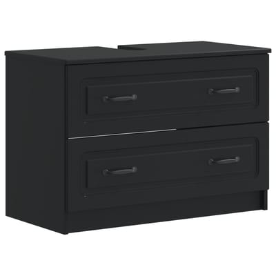 vidaXL - Wastafel - kabinet - voor - de - badkamer - UTRECHT - Zwart - 82 - x - 41 - x - 56 - cm