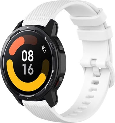 Strap-it Luxe siliconen smartwatch bandje - geschikt voor Xiaomi Watch S1 (Active/Pro) / Watch 2 Pro / Watch S3 / Mi Watch / Amazfit GTR 47mm / GTR 2-3-4 / Amazfit Balance / Bip 5 - wit