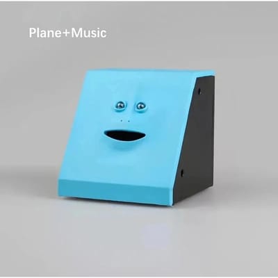 1 st Kinderen Sensor Muntendoos Schattig Gezicht Spaarpot Geldkluis Varkensbank Eet Geld Spaar Creatief Speelgoed voor Kinderen Kerstcadeau