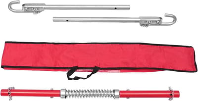 Sleepstang - Trekstang - Voertuigen Slepen - Met Veer Demping - 185 cm - Rood Zilver