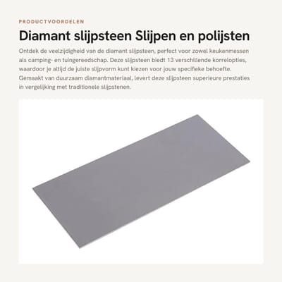Dailygoods- Slijpsteen 80-3000 korrel - Slijpsteen voor messen - Slijpsteen voor gereedschap - Slijpsteen voor camping - Duurzaam diamantmateriaal - 13 korrel opties - Slijpblok