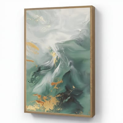 Wandlamp 60x90 cm - Oplaadbaar - Groen - Modern - Marmer - Abstract - Wandlampen binnen woonkamer - Slaapkamer lamp - Decoratieve nachtlamp - Vloerlamp draadloos