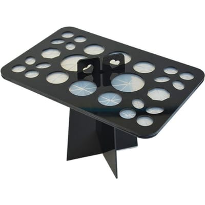 26 Gaten Standaard Voor Kwastenhouder Make-up Droogrek Organizer Plank Boom Organizer Cosmetische Foundation Kwasten Droger Stand Gereedschap gray