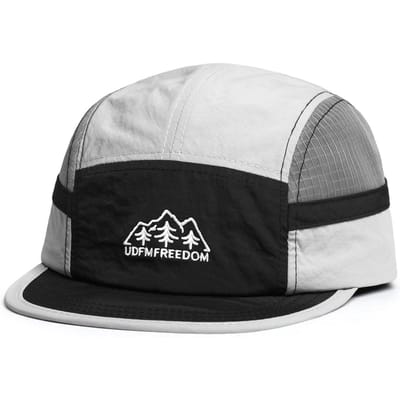 Casquette de Baseball à 5 Panneaux pour Hommes Femmes, Maille Broderie Nylon Séchage Rapide Respirante, Idéale pour la Course à Pied le Camping l'Extérieur le Streetwear (Black,Adjustable) noir